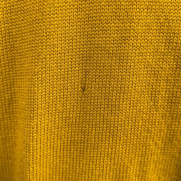 Vintage Iowa State Mustard Yellow Collegiate Sweater 60's Large Distressed Wool - Picture 6 of 13